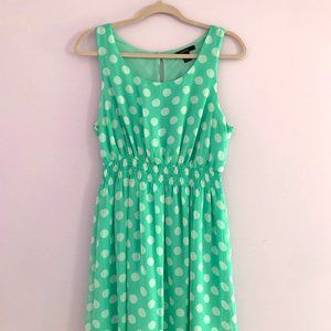 Forever 21 Teal Polka Dot Dress